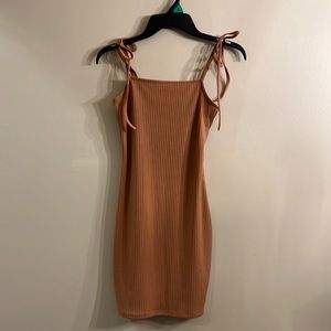 Pacsun L.A. Hearts rust colored stretch mini dress, Spaghetti straps, size S.